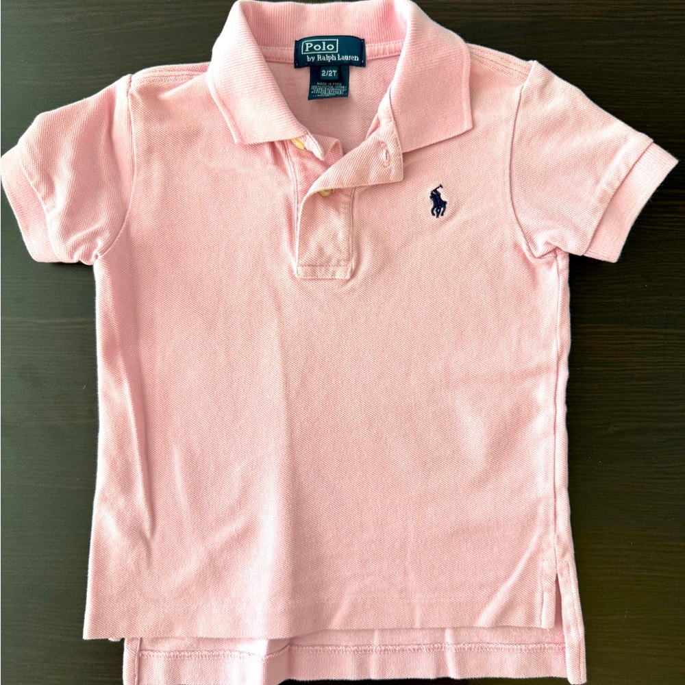 Ralph Lauren Pink Polo Shirt Classic Style